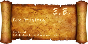 Bux Brigitta névjegykártya